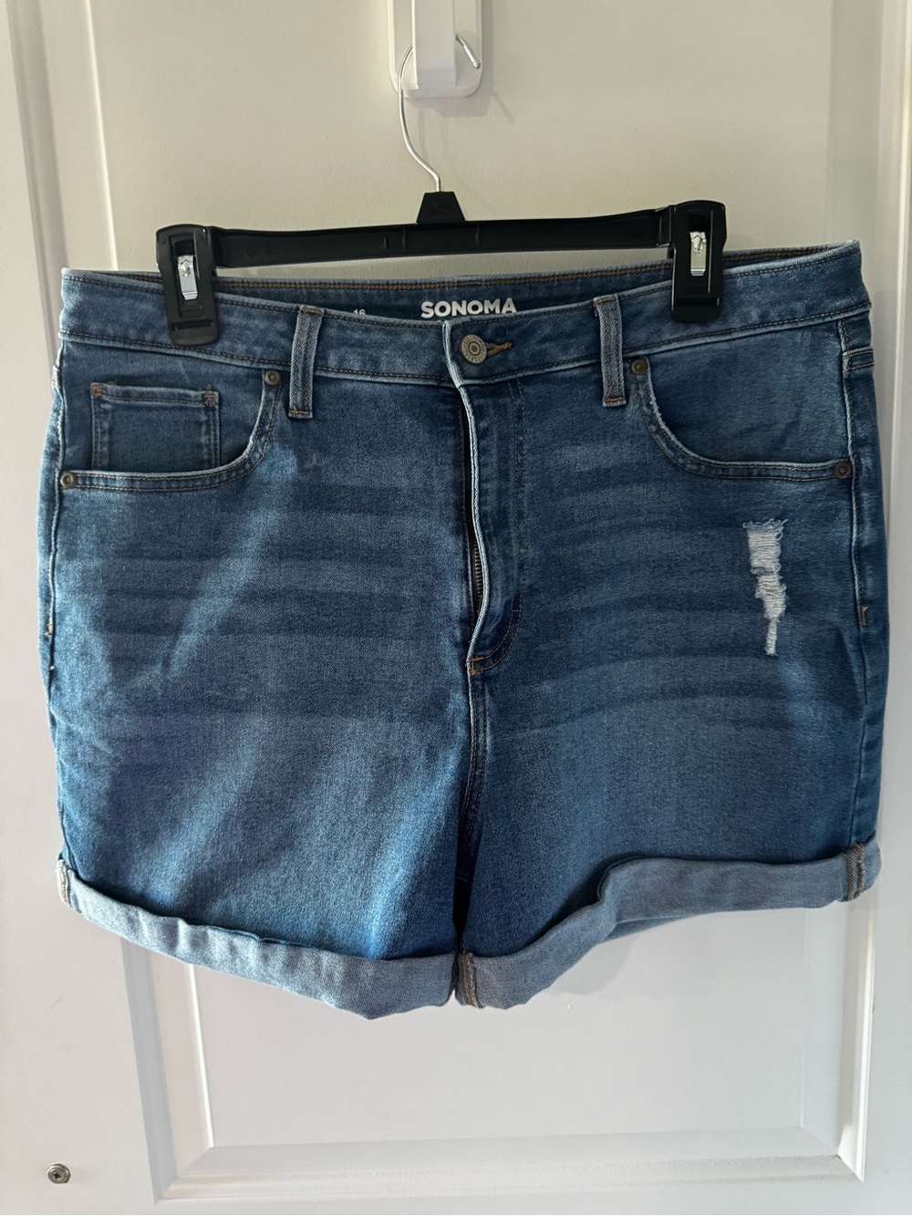 Sonoma Blue Denim Cuffed Jean Shorts